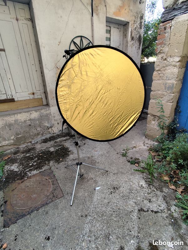 Photo : Pied + Perche + Réflecteur or et agent (image 1)