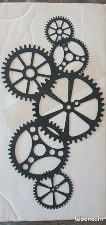 Déco Murale Industrielle Unique - Tableau Steampunk En Métal Rouillé, Engrenages Faits Main (Turquie)