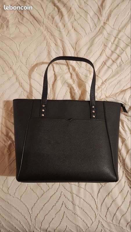 A Main Pimkie Pimkie Sac Cabas Noir Sac Simili Cuir Noir Pimkie