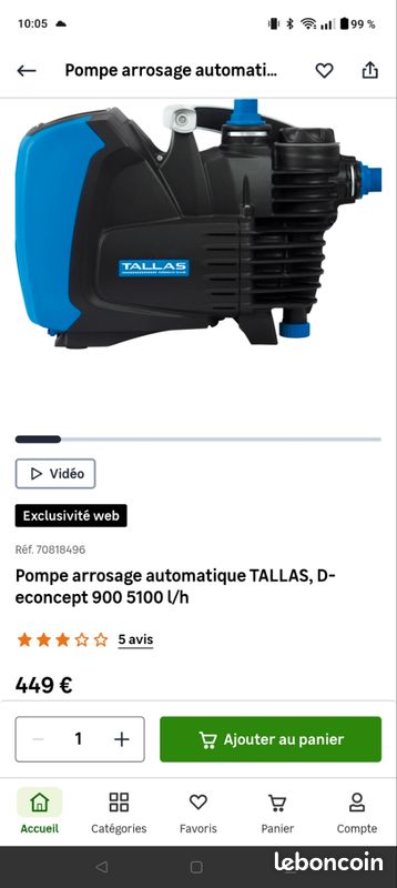 Pompe arrosage automatique tallas E900 (image 4)