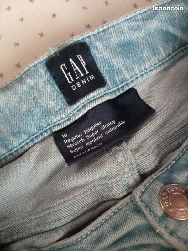 Magnifique jeans Gap, fille 10 ans, très bon état Vêtements