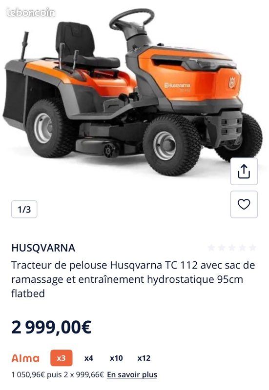Tracteur tondeuse (image 1)