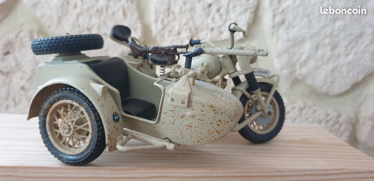 Side-car BMW Africa Korps 1:15 Polistil – Miniature Métal, Italie