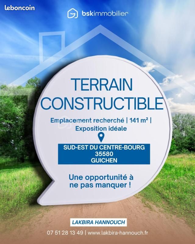 Terrain 141 m² Guichen · 26 500 €