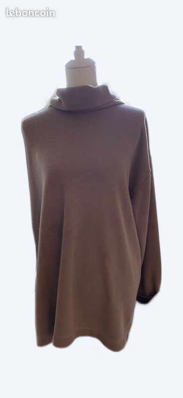 En Maille Robe Pull Marron Zara ROBE EN MAILLE BIMATIÈRE Marron