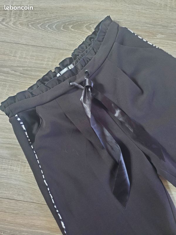 Pantalon noir avec ruban taille S (image 3)