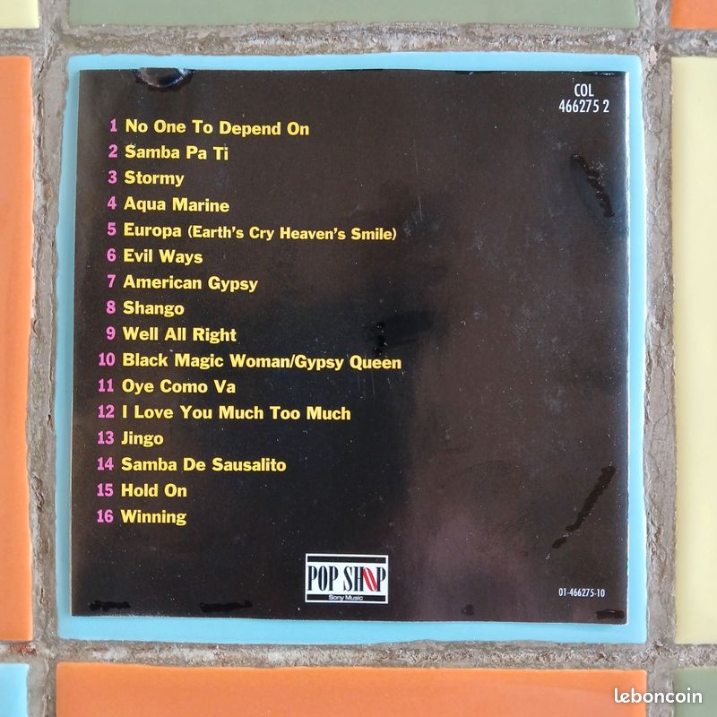 CD "Hits Of Santana" de SANTANA, Pop Shop Sony Music 1990 (image 2)