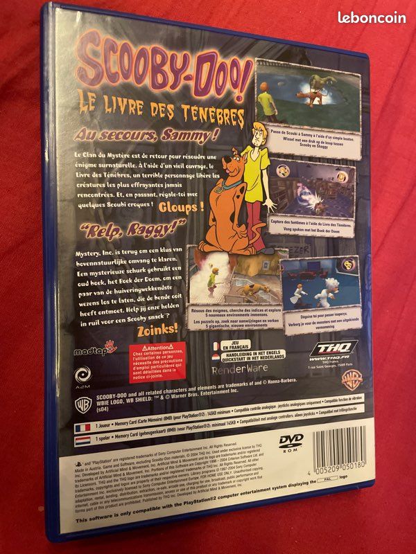 Jeu PS2 : Scooby-Doo ! Le Livre Des Ténèbres - Version Française - En Bon état Complet