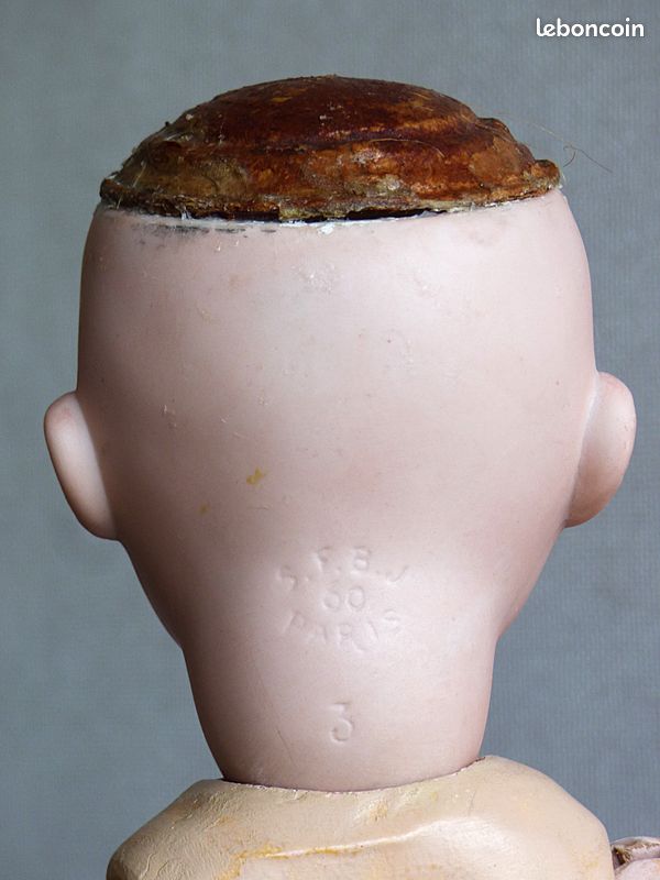 Poupée Ancienne Tête Biscuit SFBJ Moule 60 46 Cm