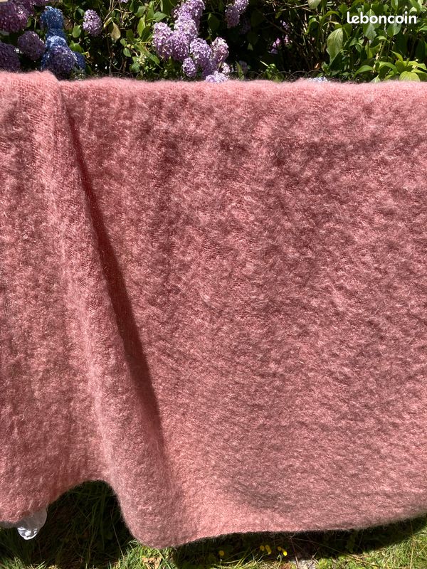 Grande Couverture pur mohair fabrication française (image 1)
