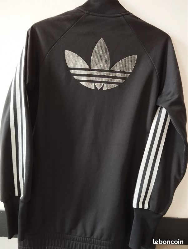 Veste Adidas argent et noir Vêtements