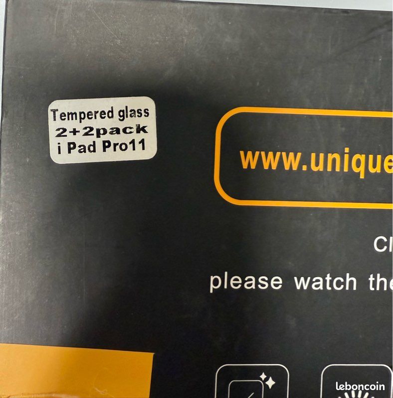 Uniqueme Tempered Glass Premium Screen Protectors For IPhone kit glass 2+2 pack ipad pro 11 et 12 (image 2)