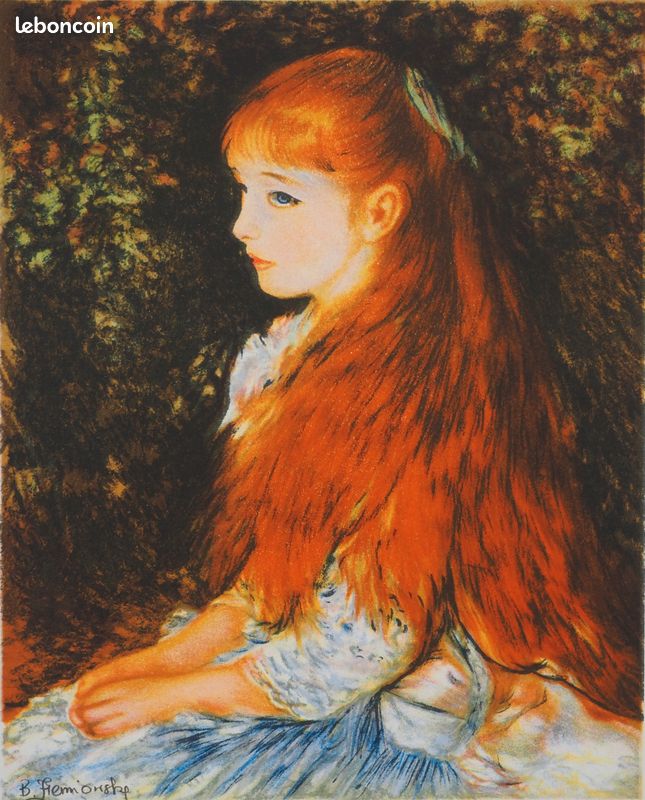 Pierre-Auguste Renoir, A Young Girl's Portrait, Lithograph for sale at