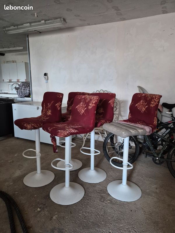 5 chaises hautes + pied (image 2)