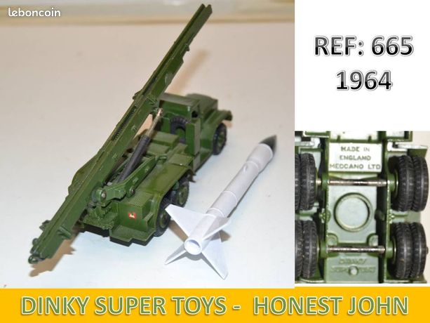 DINKY TOYS Camion lance fusée militaire honest john version gros pneus crantés c