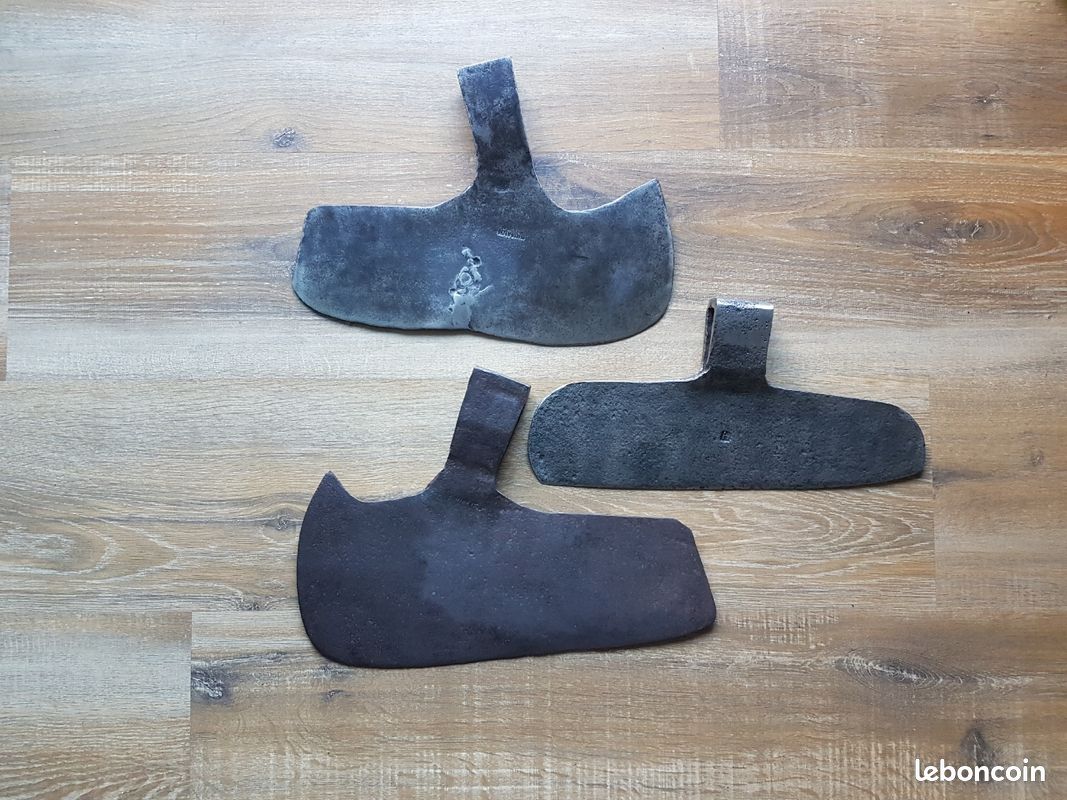Ancienne Tête De Hache En Fer Forgé – Outil Rustique Vintage – Collection G6