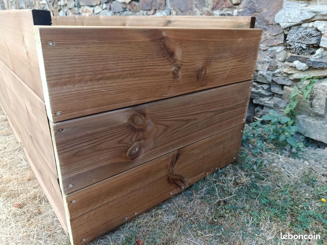 Grande jardinière en bois de terrasse 240x60x45 (image 3)