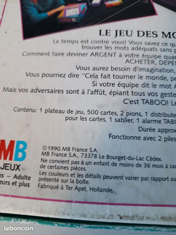 Jeu de société complet ancien 1 édition 1990 très bon état (image 2)