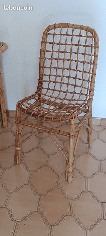 Rotin chaises vintage (image 1)