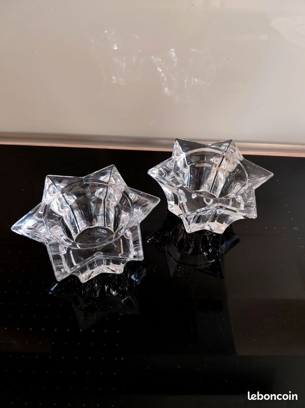 2 bougeoirs en cristal Villeroy et Boch (image 1)