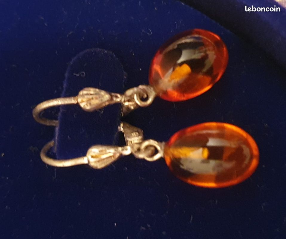 Boucle d oreille ambre (image 2)