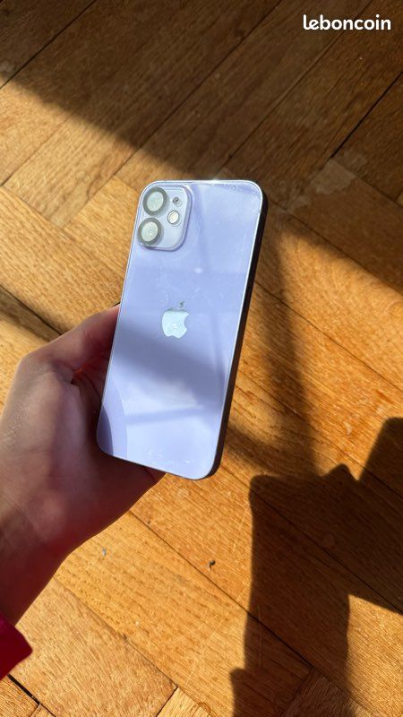 Iphone 12 mini violet avec boîte+2coques+ protection écran (image 4)