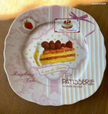 4 assiettes à dessert dépareillées céranord et orchies