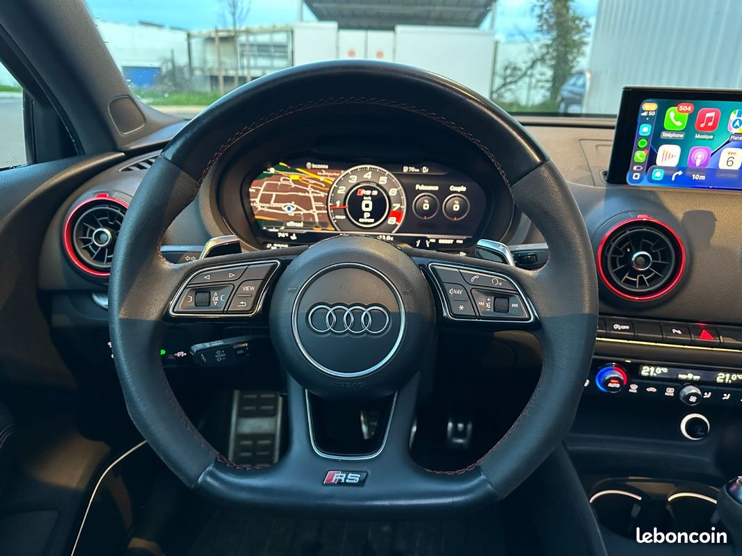 AUDI RS3 SPORTBACK Berline 2.5 TFSI DAZA 400 S tronic 7 Quattro Immat FR *Sieges RS / Toit ouvrant / Bang Olufsen (image 11)