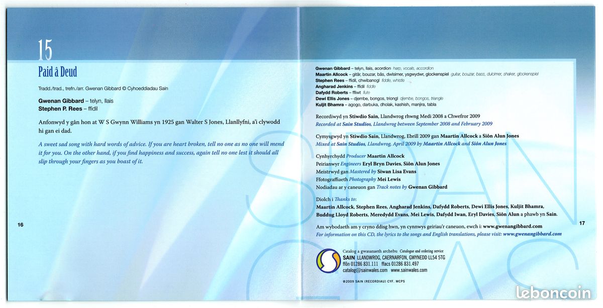 Gwenan Gibbard CD Sidan Glas (image 5)