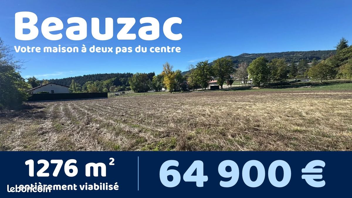 Terrain 1276 m² · à Beauzac · 1 276 m² · 64 900 €
