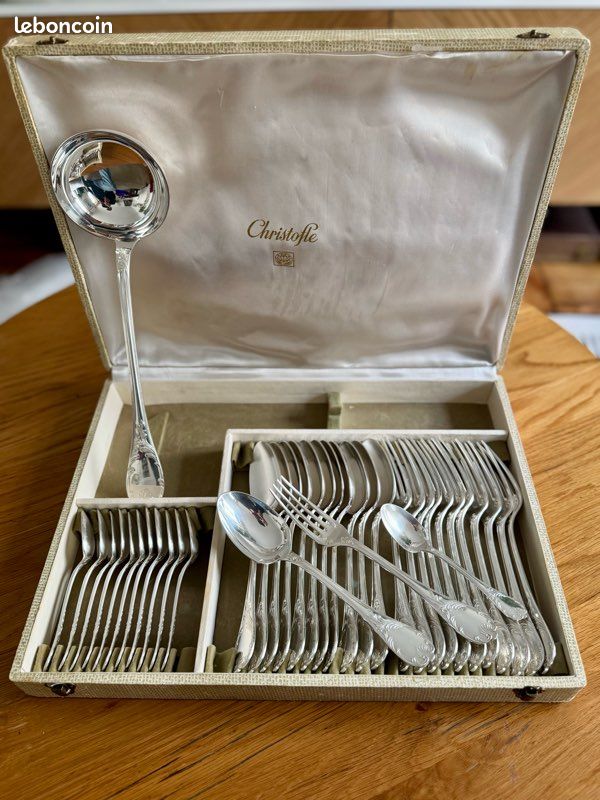 Ménagère Complète 145 Pièces En Bronze Argenté - Service De Couverts Vintage