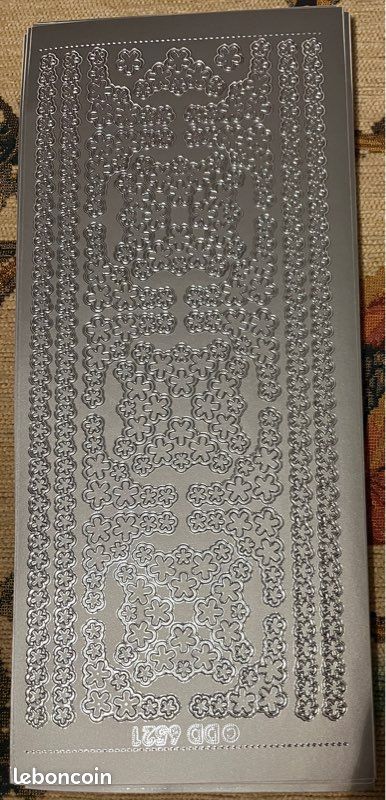 Lot de 15 planches de stickers argentés pour bordures et cadres (image 14)