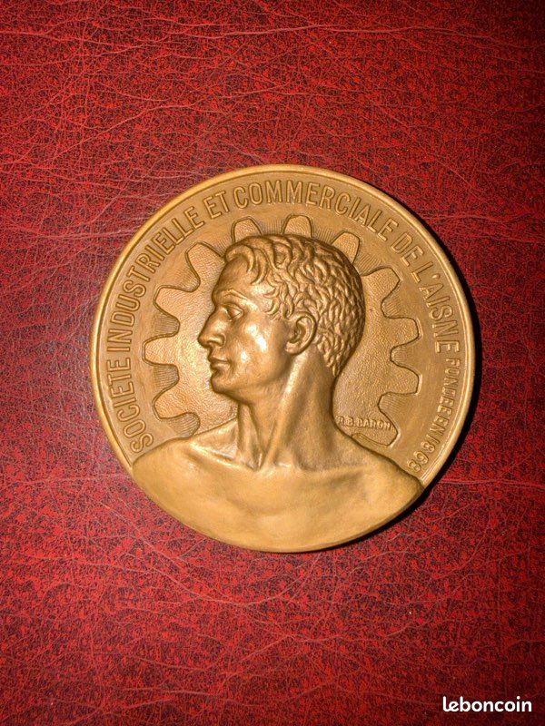 Médaille Bronze Société Industrielle de l'Aisne - Écrin d'origine (1972) (image 2)