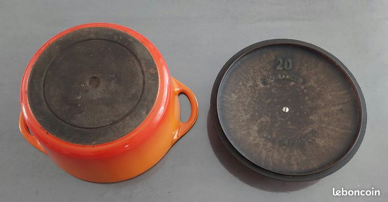 COCOTTE OVALE EN Fonte Orange Emaille - Cousances N° 14 - Made In France EUR 25,00 - FR