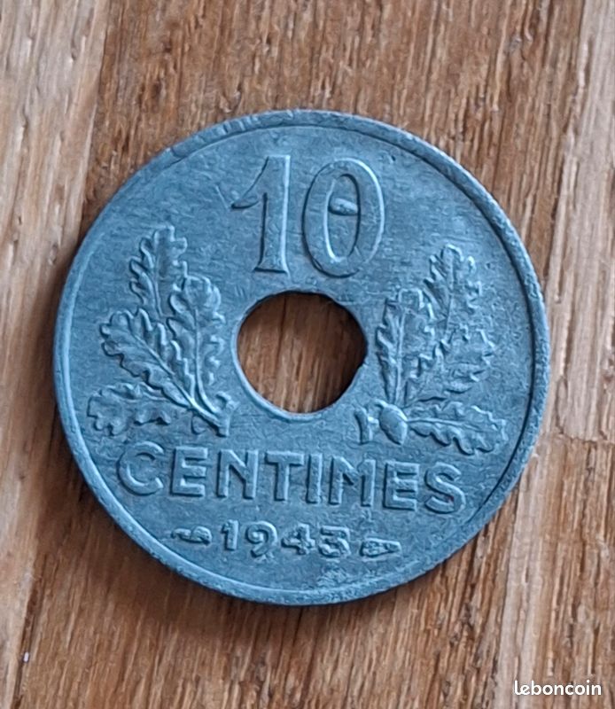Lot 2 pièces de 10 centimes zinc (image 7)