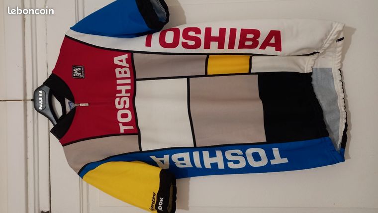 Maillot vélo vintage Toshiba SMS Santini LOOK