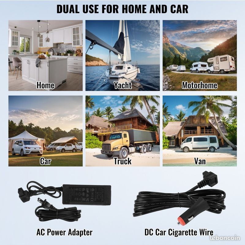VEVOR Réigérateur Portable à Compression 70 L, Mini igo de Voiture 12/24 V CC et 100-240 V CA, Glacière à Zone Unique, -20 °C à 20 °C Température Réglable, pour Camion Bateau Maison Camping  34