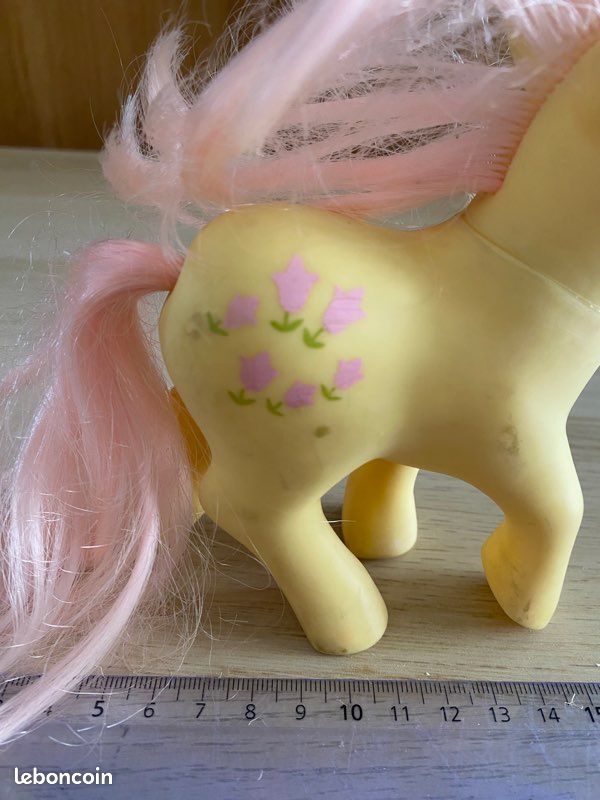 T-shirt My Little Pony Pour Fille - Taille 4 - Rose Et Jaune Brodé - Vintage 2004 - Coton - Occasion Très Bon état