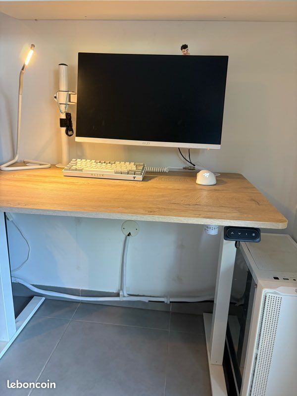 Bureau en bois ajustable 100x60 (image 1)
