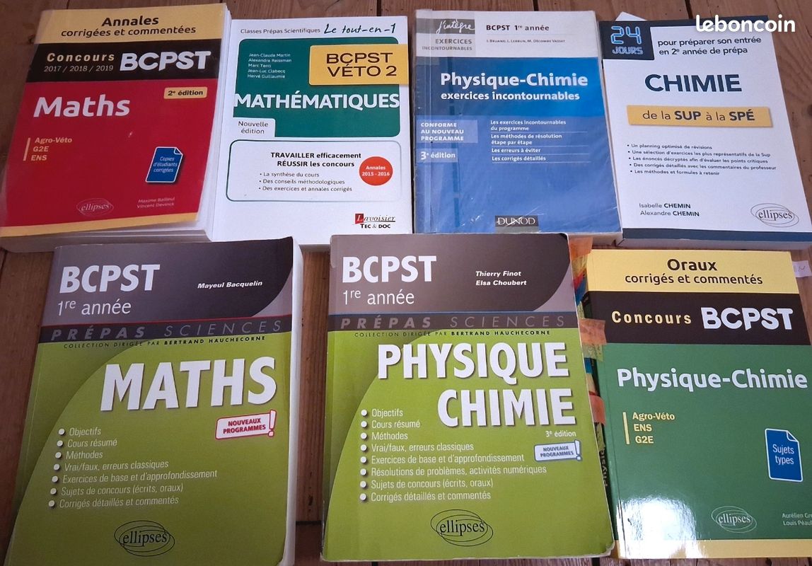 Livres prépa BCPST Maths Physique Chimie (image 1)