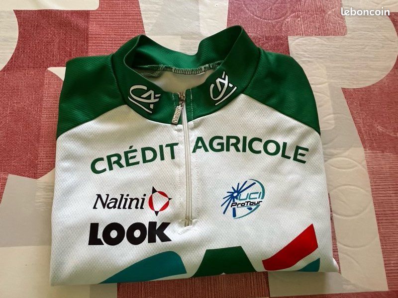 Maillot cyclisme vintage Nalini Crédit Agricole Look UCI
