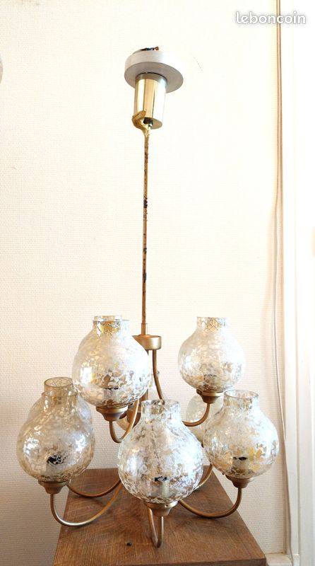 Lustre 9 boules et lampadaire 3 boules (image 1)