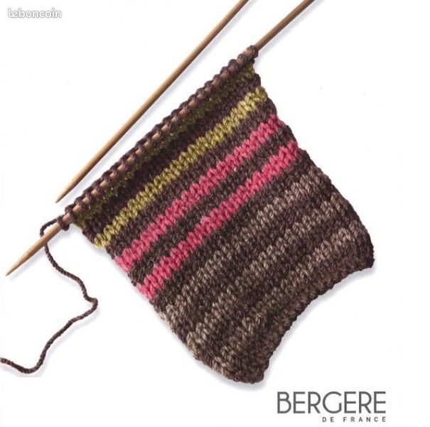 🌼🪴lot 2 anciennes pelotes Bergère de France Sport -Couleur prune-51%laine et 49% Acrylique-Aiguilles adaptées N° 4 ou crochet N° 3,5 ou 4 (cf, photos) (image 3)
