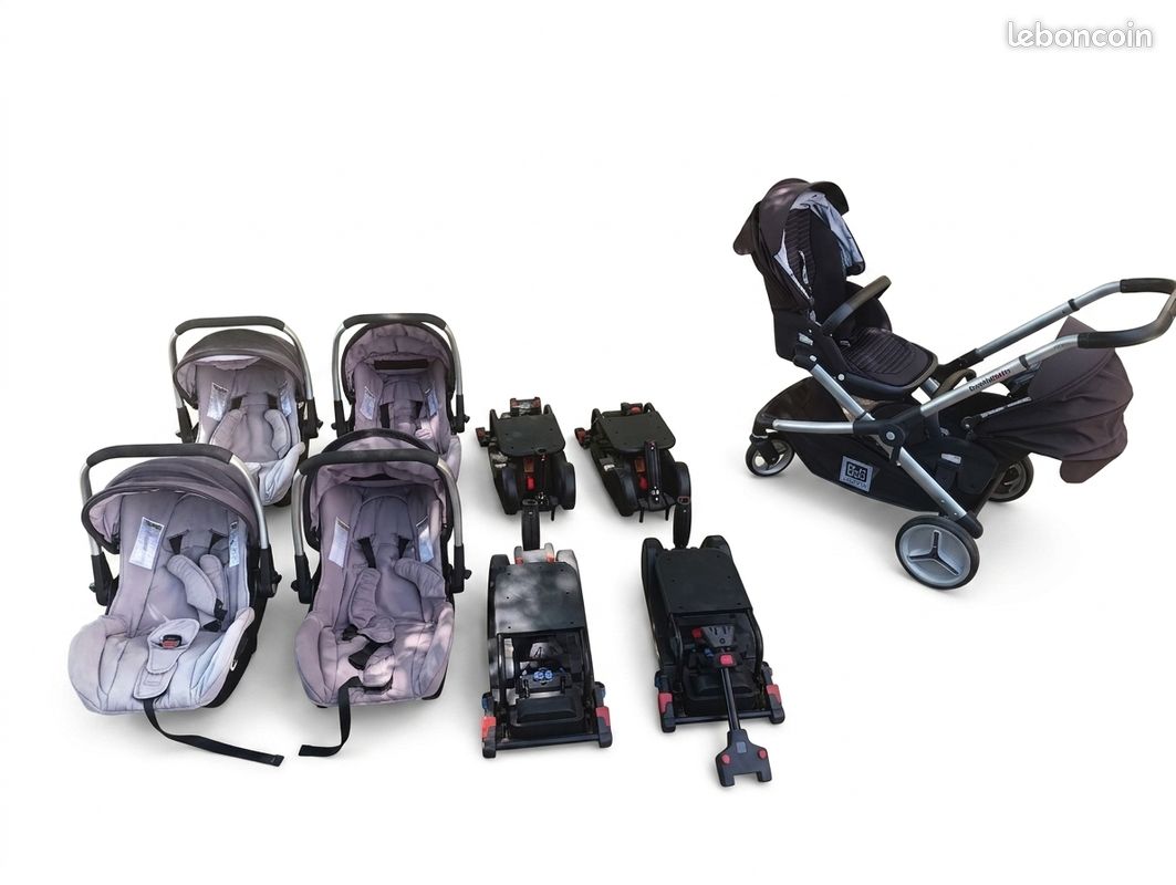 Ensemble poussette double + cosy (image 1)