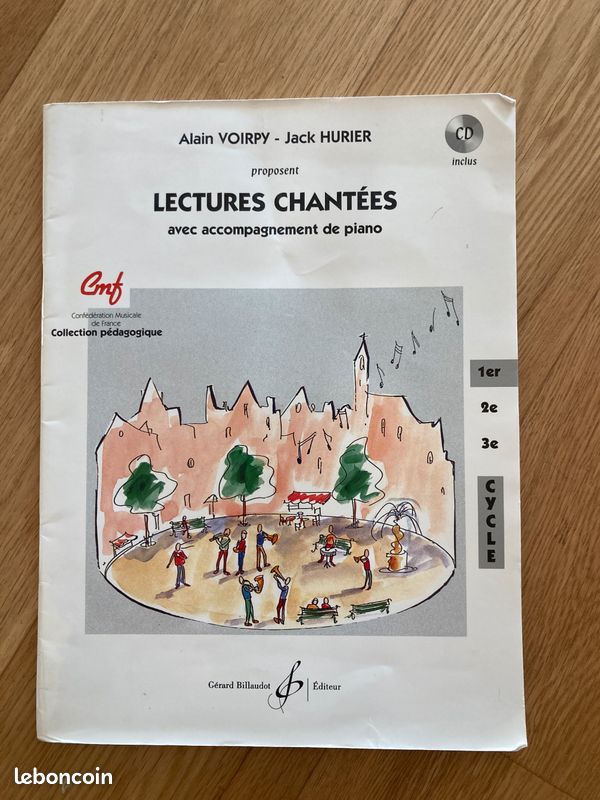 Lectures chantées avec accompagnement piano 1er cycle avec CD- Voirpy (image 1)