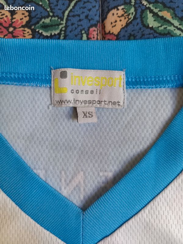 Maillot Cycliste Vintage Bouygues Telecom Nalini – Enfant 14 Ans – Polyester Bleu