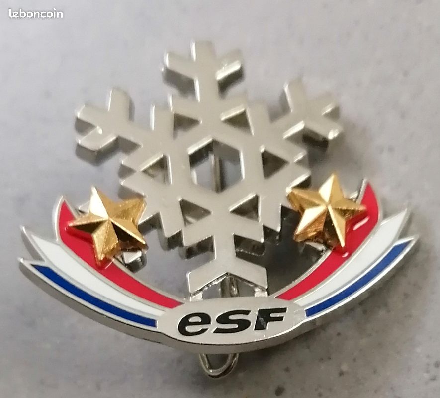 Broche Vintage Decat Paris - Motif Flocon De Neige Et 2 étoiles - Occasion (état à Vérifier)