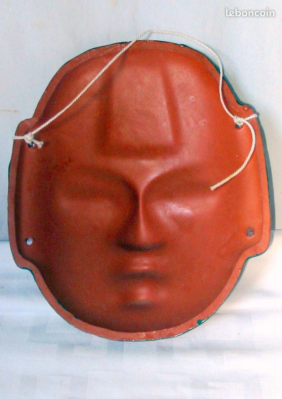 Masque en Terre Cuite Emaillée Mexique (image 2)