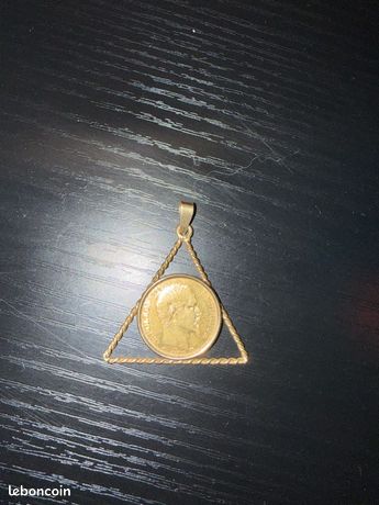 Pendentif Vintage Ancien - Plaqué Or à L'effigie De Napoléon II Empereur - Médaille De Collection - Occasion