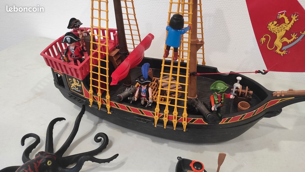 Bateau Pirate PLAYMOBIL 4424 Vintage - Ancienne Référence - Rare Et Complet